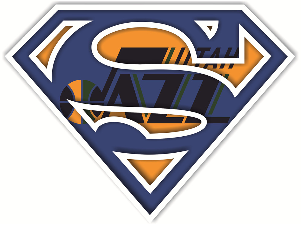 Utah Jazz superman iron on heat transfer Utah Jazz superman iron on heat transfer